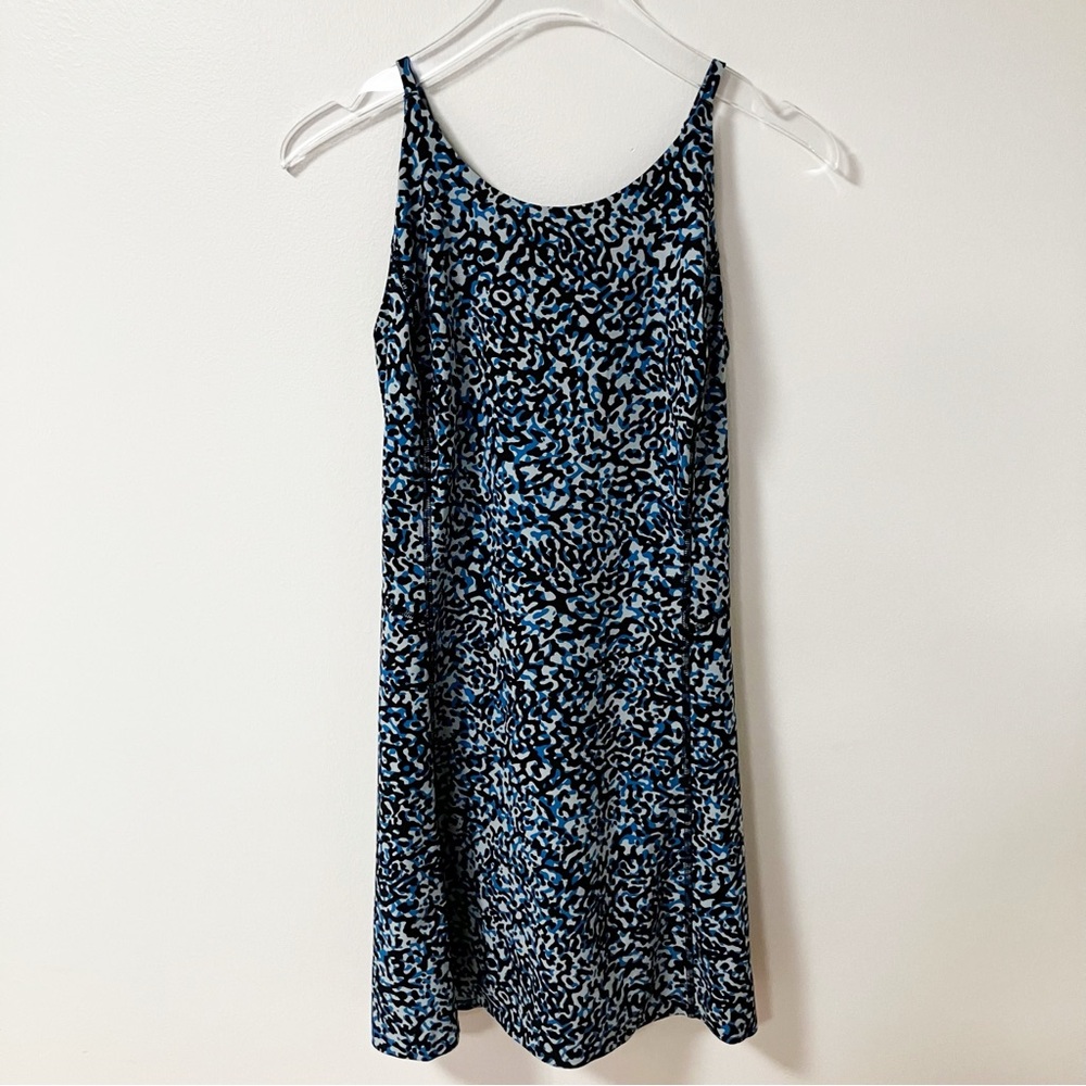 Athleta | Blue Infinity Printed Dress M Athletic Preppy Sport Tenniscore Workout